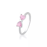 Anel laço dreams zircônia rosa