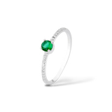 Solitário cravejado zircônia verde