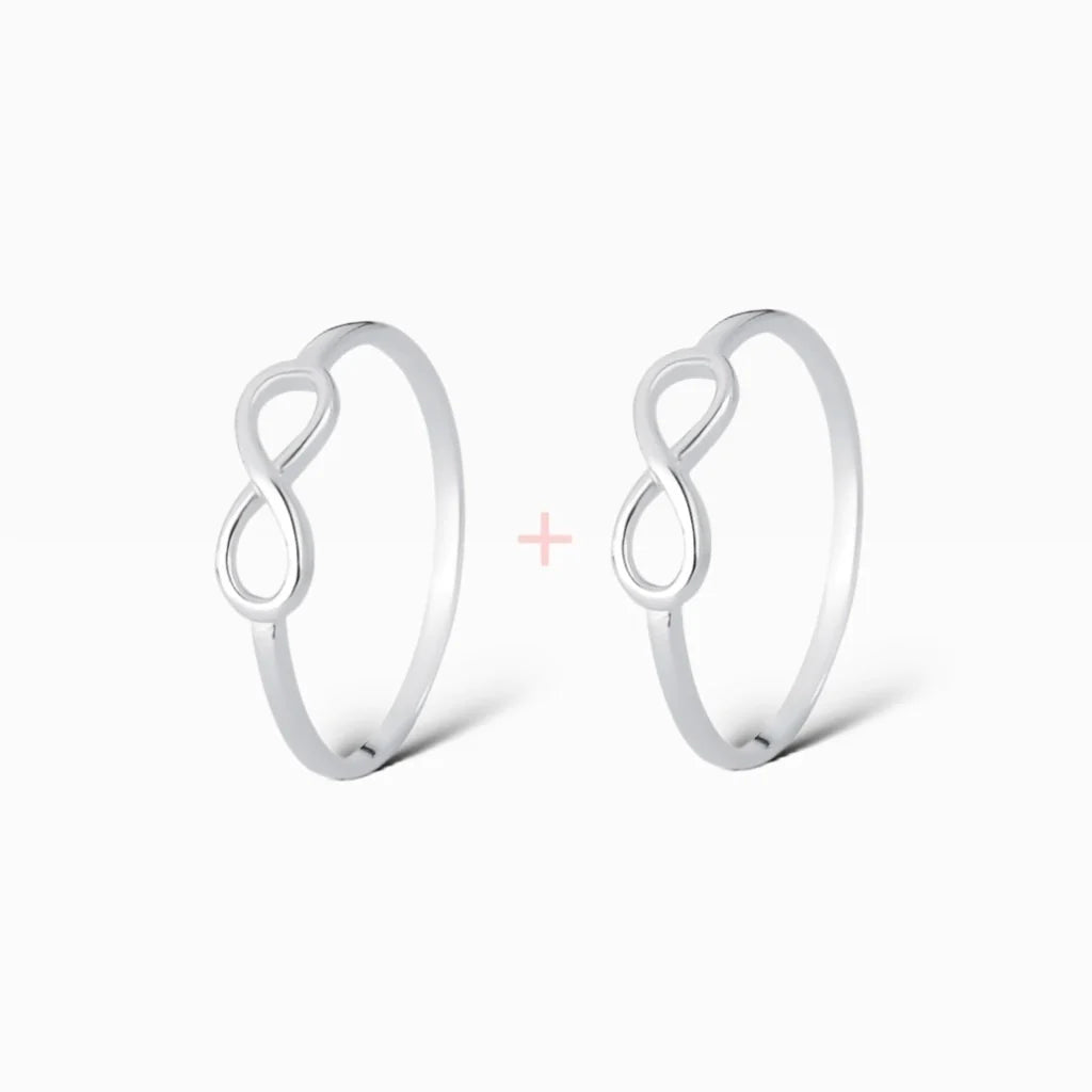 Kit 2 aneis infinito