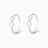 Kit 2 aneis infinito