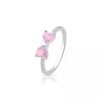 Anel laço dreams zircônia rosa
