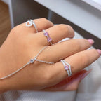 Anel laço dreams zircônia rosa