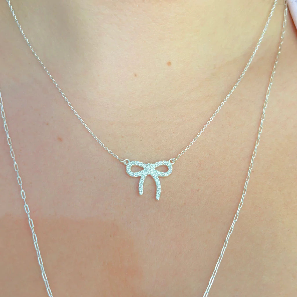 Colar laço dreams cravejado