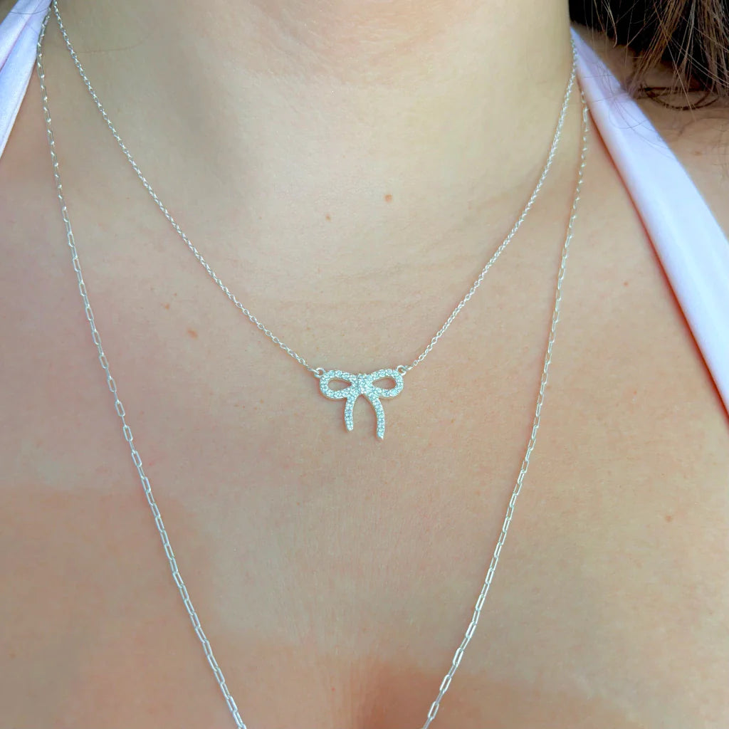 Colar laço dreams cravejado