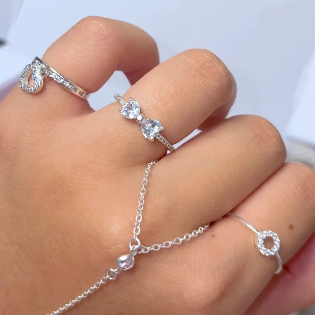 Anel laço dreams zircônia cristal