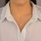 Colar coração preenchido cores (rosa)