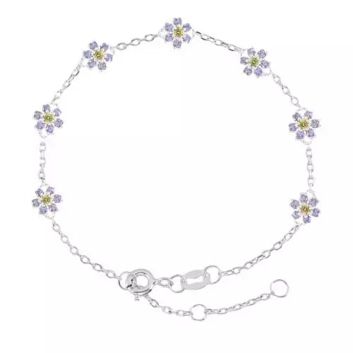 Pulseira Flowers Lilás