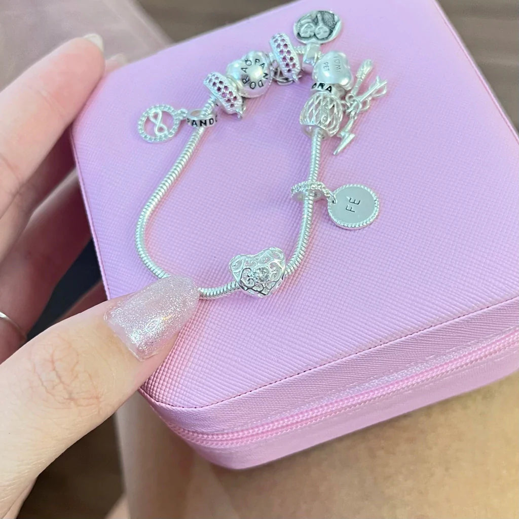 berloque separador coração desenhado zircônia