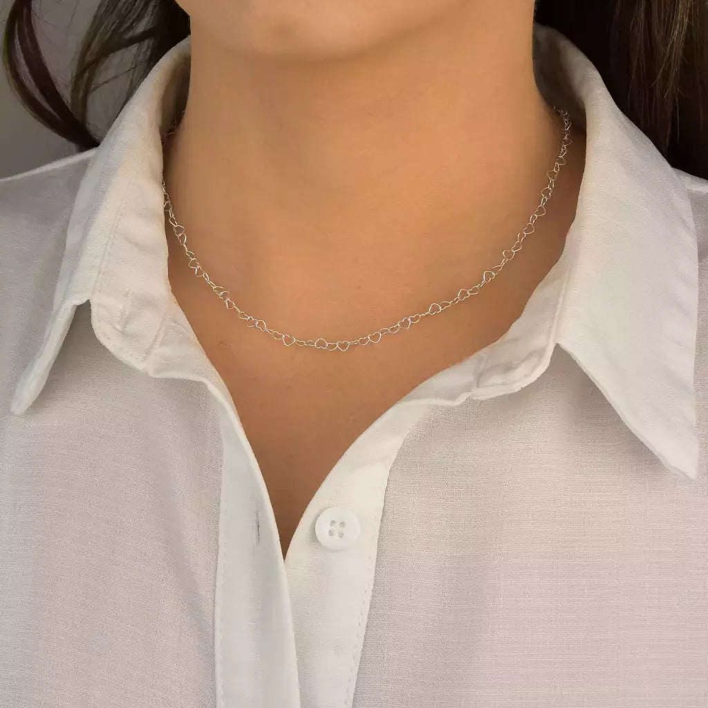 Choker elos coração