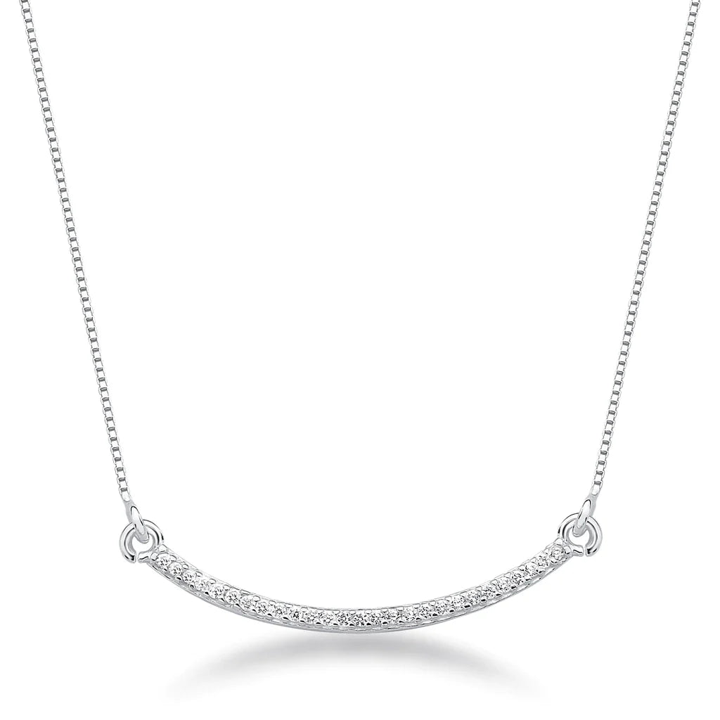 Gargantilha curva cravejada