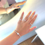 Anel coração vazado