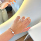 Anel coração vazado