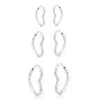 Trio argolas coração