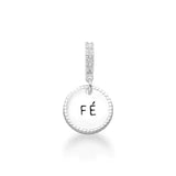 Berloque argola cravejada medalha vida - (cópia)