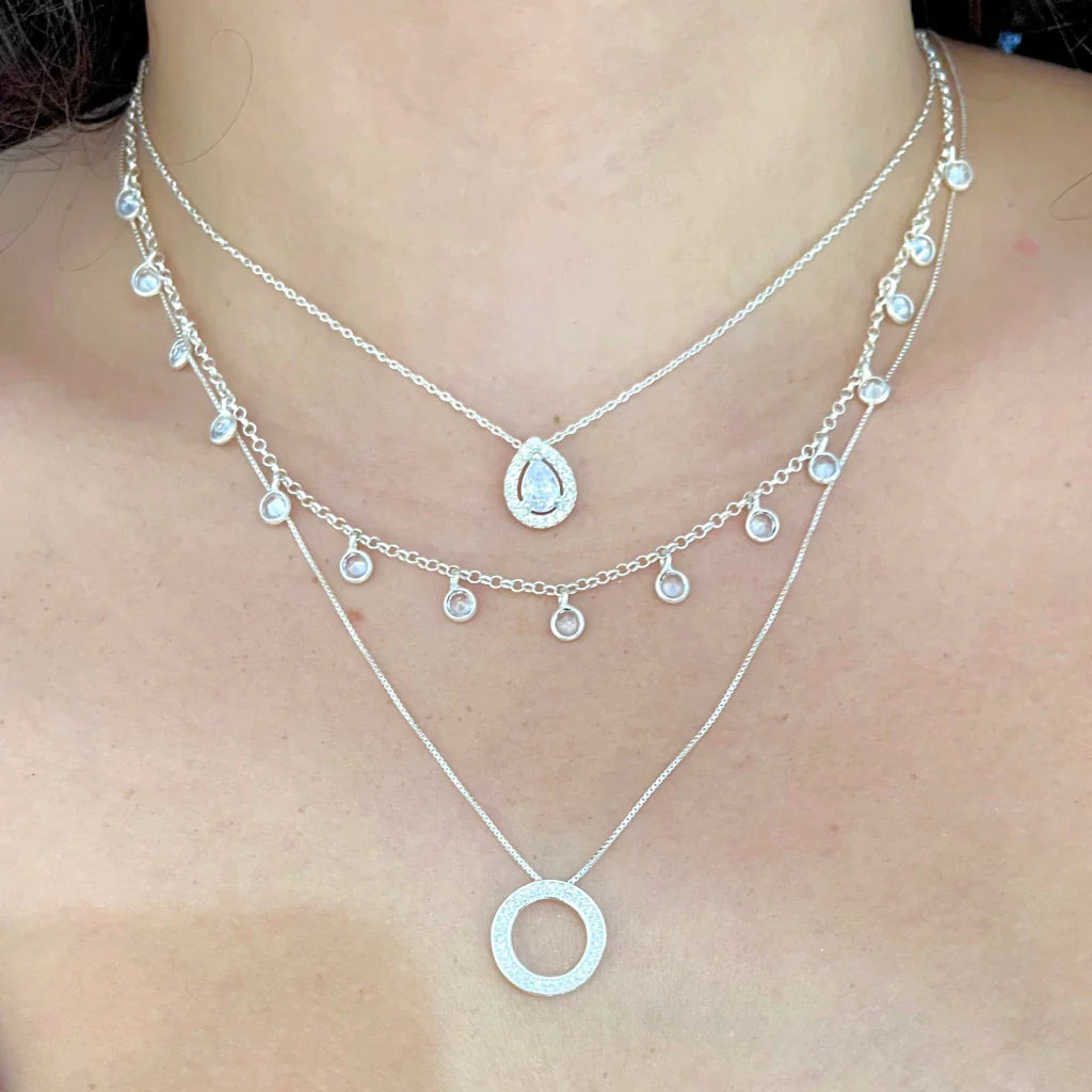 Choker pingentes ponto de luz